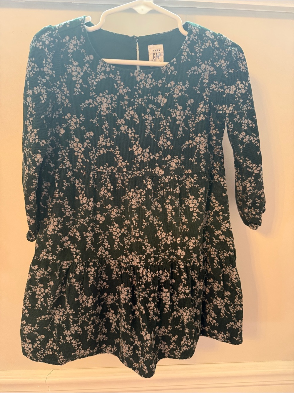 GAP Green Floral Casual Kids Dress